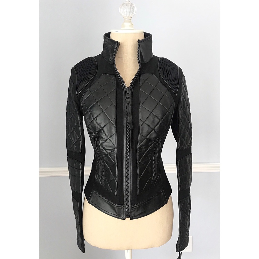 Blanc Noir Leather Moto Jacket